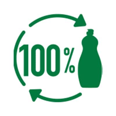 Bottle made with 100% Recycled Plastic