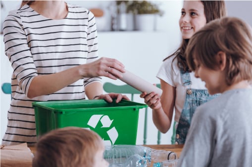 kids recycling